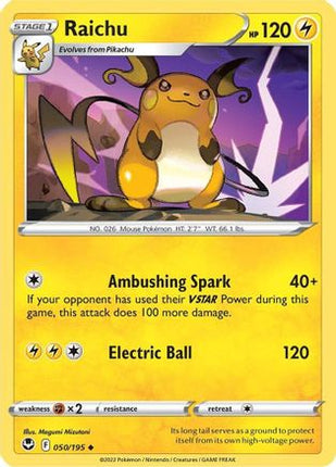 Raichu - 50/null [SWSH12: Silver Tempest]