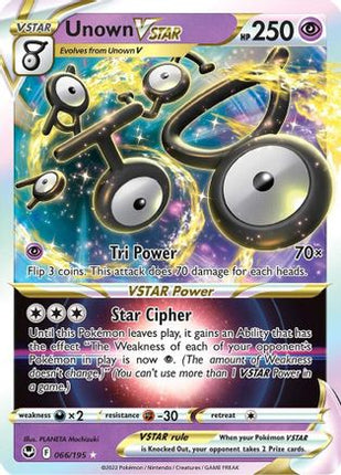 Unown VSTAR - 66/null [SWSH12: Silver Tempest] Holofoil
