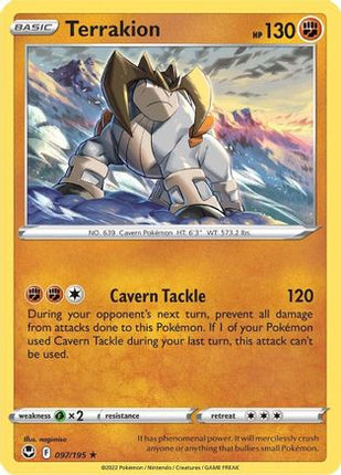 Terrakion - 97/null [SWSH12: Silver Tempest] Reverse Holofoil