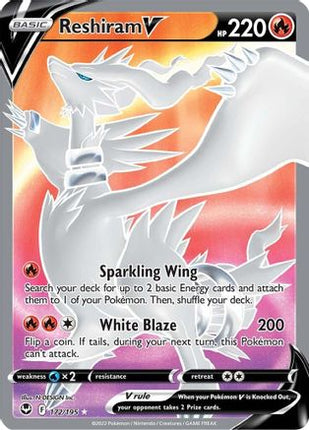Reshiram V (Full Art) - 172/null [SWSH12: Silver Tempest] Holofoil