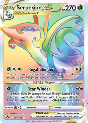 Serperior VSTAR (Secret) - 196/null [SWSH12: Silver Tempest] Holofoil