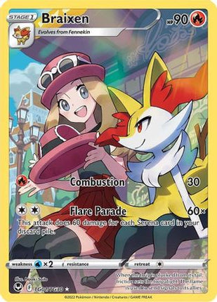 Braixen - TG01/null [SWSH12: Silver Tempest Trainer Gallery] Holofoil