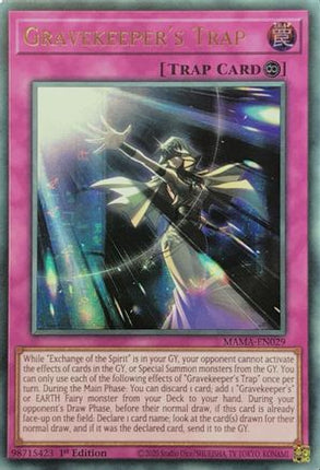 Gravekeeper's Trap (Ultra Pharaoh's Rare)  [MAMA-EN029] 1st Edition