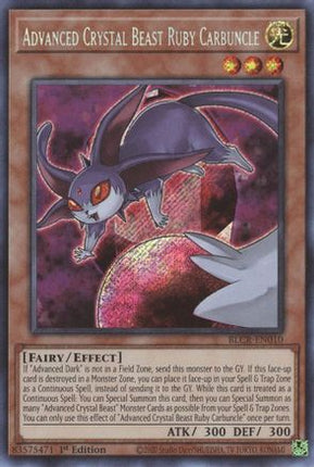 Advanced Crystal Beast Ruby Carbuncle (Secret Rare) [BLCR-EN010] 1st Edition