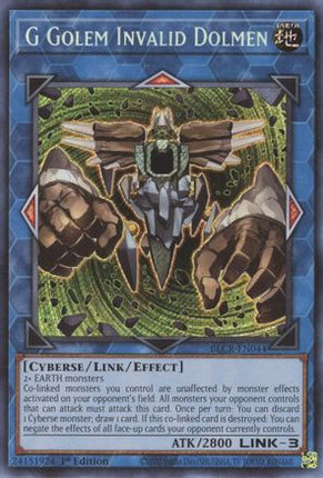 G Golem Invalid Dolmen (Secret Rare) [BLCR-EN044] 1st Edition