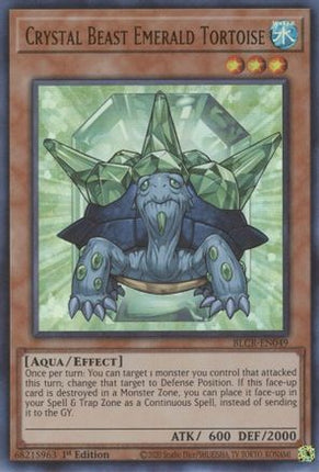 Crystal Beast Emerald Tortoise (Ultra Rare) [BLCR-EN049] 1st Edition