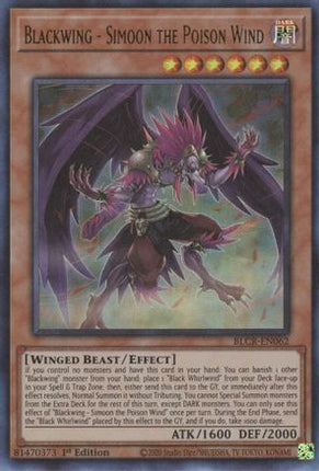 Blackwing - Simoon the Poison Wind (Ultra Rare) [BLCR-EN062] 1st Edition