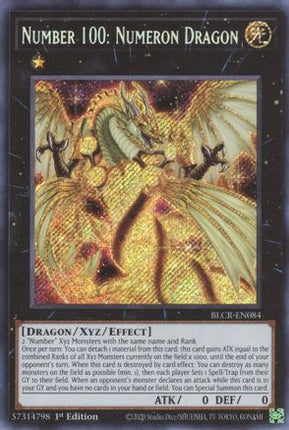 Number 100: Numeron Dragon (Secret Rare) [BLCR-EN084] 1st Edition