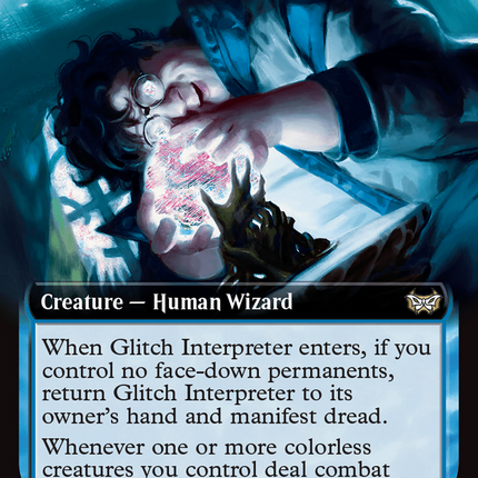 Glitch Interpreter (Extended Art) [Duskmourn: House of Horror Commander] Foil