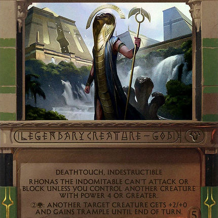 Rhonas the Indomitable (Borderless) [Amonkhet Invocations] Foil