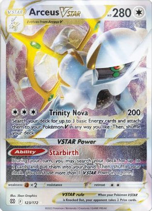 Arceus VSTAR - 123/172 (Metal Card) [Miscellaneous Cards & Products] Holofoil