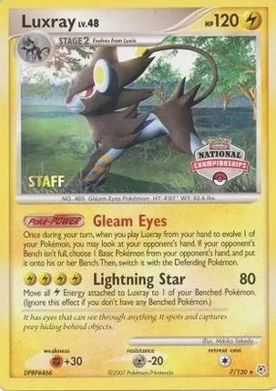 Luxray - 7/130 (National Championships) [Staff] [League & Championship Cards]