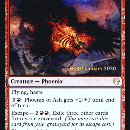 Phoenix of Ash [Theros Beyond Death Promos] Prerelease Foil