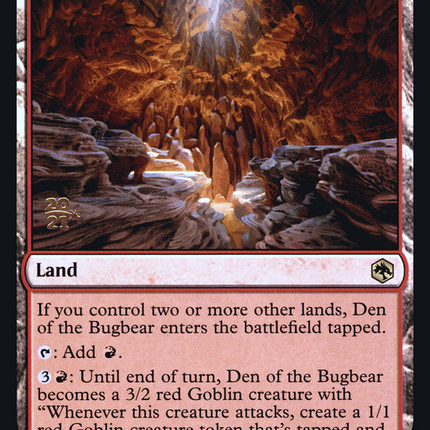 Den of the Bugbear [Adventures in the Forgotten Realms Promos] Prerelease Foil