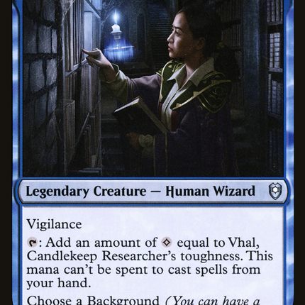 Vhal, Candlekeep Researcher [Commander Legends: Battle for Baldur's Gate]