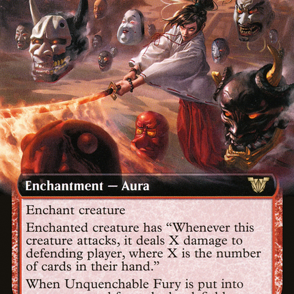 Unquenchable Fury (Extended Art) [Neon Dynasty Commander]