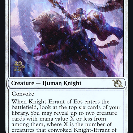 Knight-Errant of Eos [March of the Machine Promos] Prerelease Foil