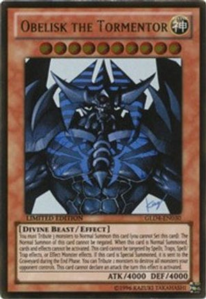 Obelisk the Tormentor (Gold Rare) [GLD4-EN030] Gold Series 4: Pyramids Edition Limited