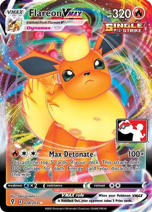 Flareon VMAX 18- Prize Pack Series Cards Holofoil