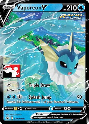 Vaporeon V (SWSH150) [Prize Pack Series Cards] Holofoil