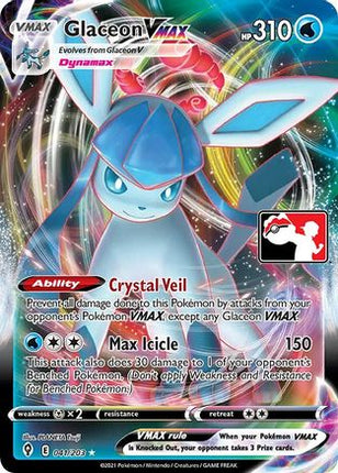 Glaceon VMAX 41- Prize Pack Series Cards Holofoil