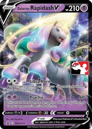 Galarian Rapidash V SWSH111- Prize Pack Series Cards Holofoil
