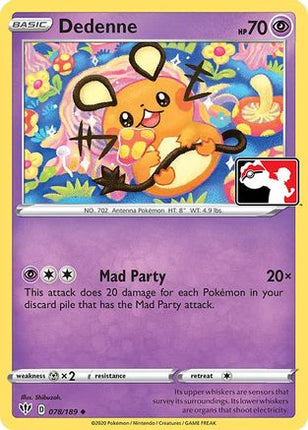 Dedenne 78- Prize Pack Series Cards Holofoil