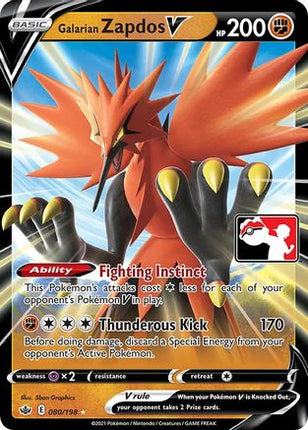 Galarian Zapdos V 80- Prize Pack Series Cards Holofoil