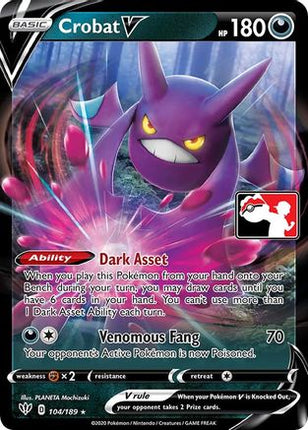 Crobat V 104- Prize Pack Series Cards Holofoil