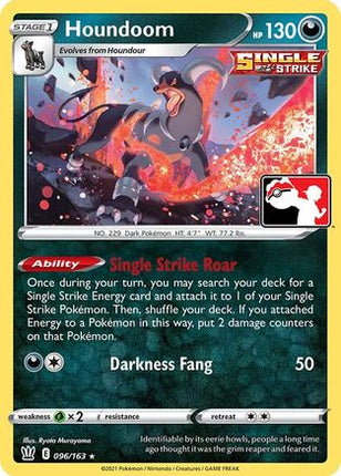 Houndoom 096- Prize Pack Series Cards Holofoil