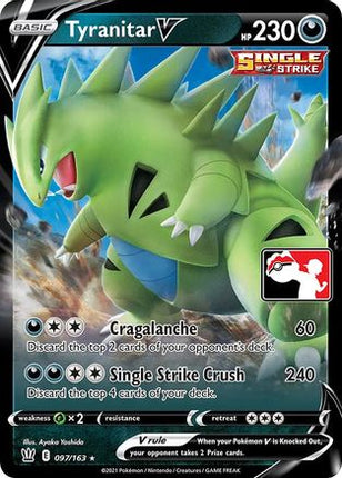 Tyranitar V 97- Prize Pack Series Cards Holofoil