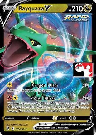 Rayquaza V 110- Prize Pack Series Cards Holofoil