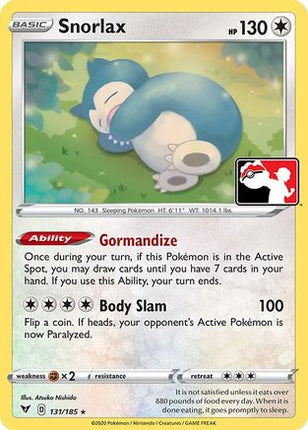 Snorlax - 131/185 (131) [Prize Pack Series Cards] Holofoil