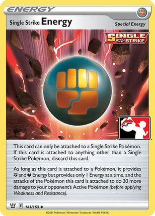 Single Strike Energy 141- Prize Pack Series Cards