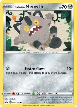 Galarian Meowth - 84/null [Crown Zenith]