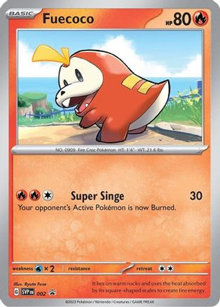 Fuecoco - 002 - 2/null [SV: Scarlet & Violet Promo Cards] Holofoil