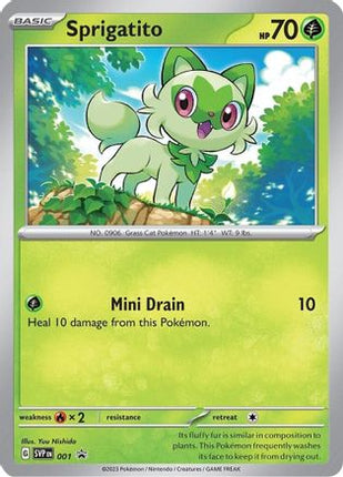 Sprigatito - 001 - 1/null [SV: Scarlet & Violet Promo Cards] Holofoil