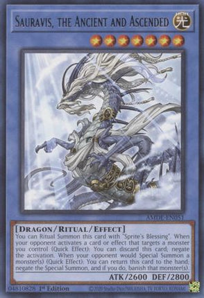 Sauravis, the Ancient and Ascended (Rare) [AMDE-EN051] 1st Edition