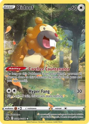 Bidoof - GG29/null [Crown Zenith: Galarian Gallery] Holofoil