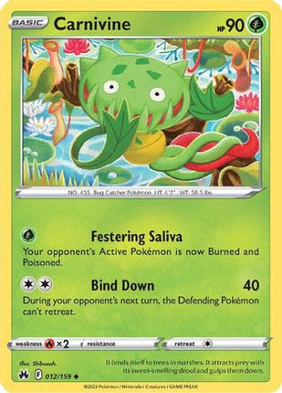Carnivine - 12/null [Crown Zenith] Reverse Holofoil