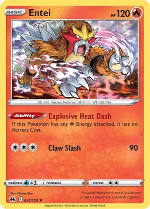 Entei - 21/null [Crown Zenith] Holofoil