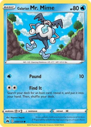 Galarian Mr. Mime - 30/null [Crown Zenith]
