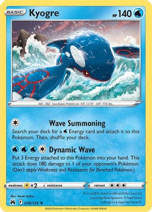 Kyogre - 36/null [Crown Zenith] Reverse Holofoil