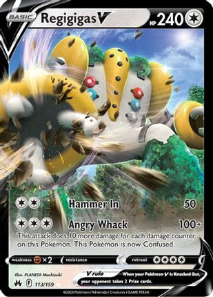 Regigigas V - 113/null [Crown Zenith] Holofoil