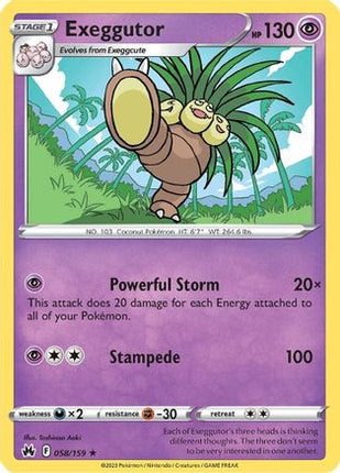 Exeggutor - 58/null [Crown Zenith] Reverse Holofoil
