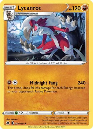 Lycanroc - 74/null [Crown Zenith] Reverse Holofoil