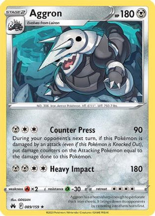 Aggron - 89/null [Crown Zenith] Reverse Holofoil