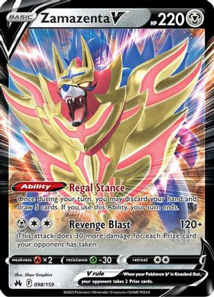 Zamazenta V - 98/null [Crown Zenith] Holofoil