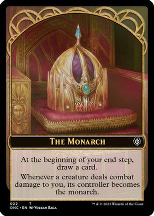 The Monarch // Golem Double-sided Token [Commander: Phyrexia: All Will Be One]
