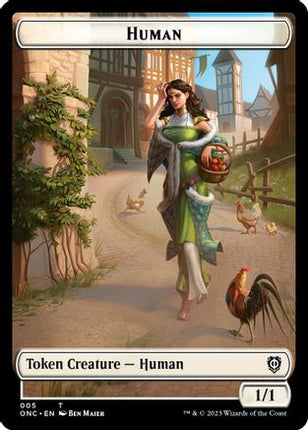 Human // Spirit Double-sided Token [Commander: Phyrexia: All Will Be One]